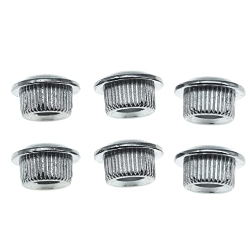 KAISH Metal Chrome 10mm Vintage Guitar Tuning Keys Conversion Bushings Adapter Ferrules - Image 3