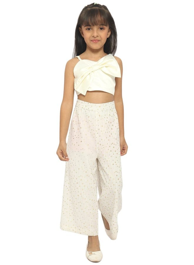 Nautinati nauti nati Solid girls dress set|Printed girls dress set | polyester white dress set for girls - Image 1