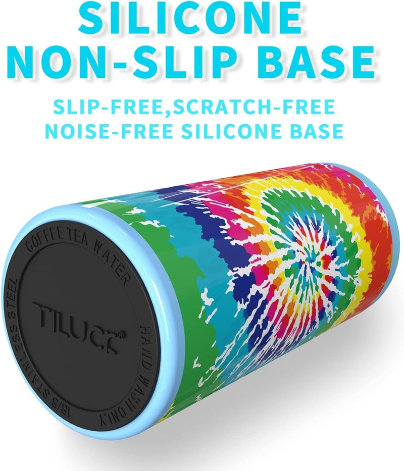 TILUCK Skinny Can Cooler for Slim Beer & Hard Seltzer, Stainless Steel, Doucle-Walled Stainless Steel Insulated Slim Cans, Standard 12 oz (Spinning Rainbow) - Image 4