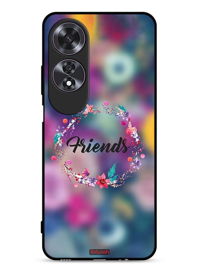 Tolwak Oppo A60 Protective Case Cover Friends In Flowers Ring Art - Image 1
