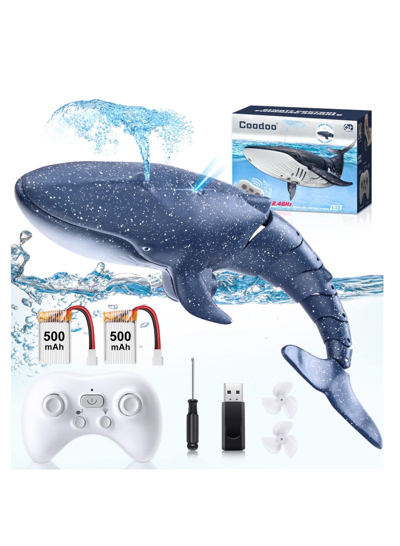Excefore New Upgraded Remote Control Shark Pool Toys, Outdoor RC Boat Water Toys, Swimming Pool Shark Spray Water Toys, for Kids Age 8-12, 6+ Year Old Boys & Girls (2 x Batteries) - Image 1
