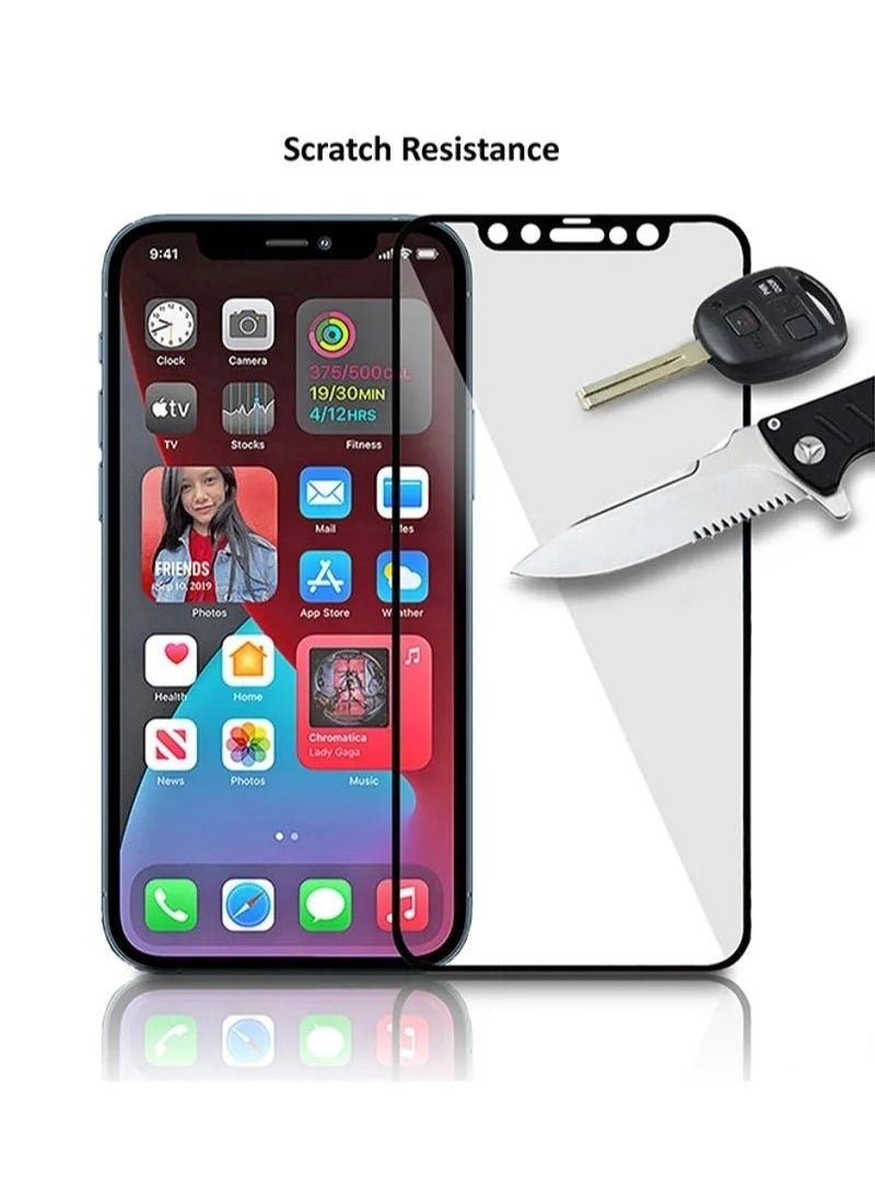 OMAKER Pack Of 2 Premium Quality Nano Ceramic 19D Protector For Apple iPhone 12 Pro With Carbon Fiber Back Protective Full Glue Clear  - Image 1