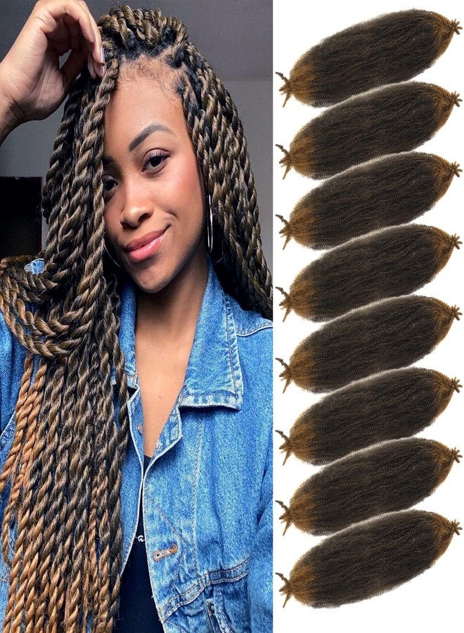 Vomella Springy Afro Twist Hair 8 Packs Marley Twist Braiding Hair Pre Separated Spring Twist Hair for Faux Locs Crochet Hair Kinky Twist for Braiding Synthetic Hair Extensions (T30#, 24inch(Pack of 8) - Image 1