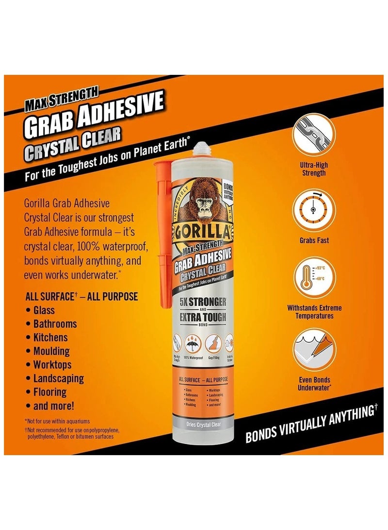 Gorilla Heavy Duty Grab Adhesive Crystal Clear 270ml - Image 2