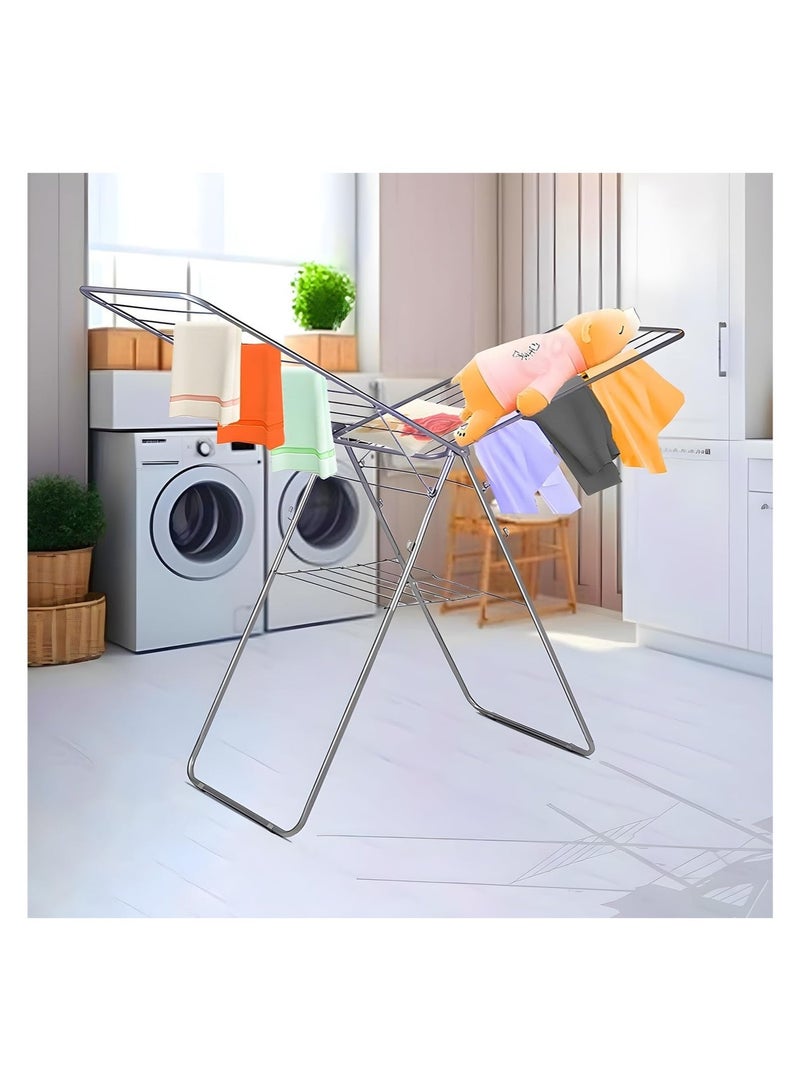 ال سي منشر غسيل قابل للطي مع أجنحة جانبية - Image 1