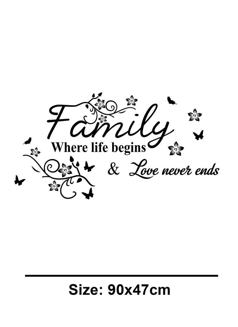 Spoil Your Wall Family Love Quote  Wall Decal - Wall Arts Home Décor - Wall Sticker, 90x47 cm by Spoil Your Wall  - Image 3