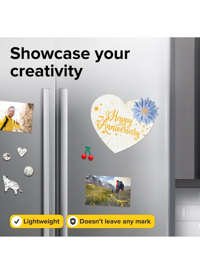 Beauenty Magnetic Tape, Self Adhesive Magnetic Squares Flexible Sticky Magnets Peel and Stick Magnetic Sheets, Magnetic on one Side and Adhesive on The Other - Image 2