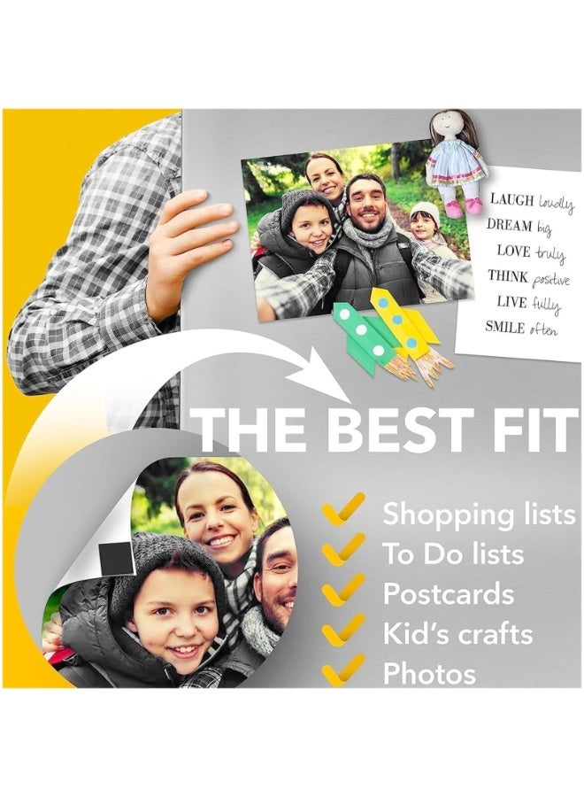 Beauenty Magnetic Tape, Self Adhesive Magnetic Squares Flexible Sticky Magnets Peel and Stick Magnetic Sheets, Magnetic on one Side and Adhesive on The Other - Image 3