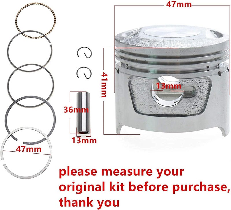 MOFANS 47MM Bore ATV Cylinder Head Piston Cylinder Rebuild Repair Kit for Honda 70CC Engines - Image 4