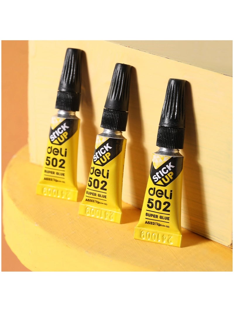 Deli 3-Piece Instant Dry Super Glue 1g Content Per Tube - Image 2