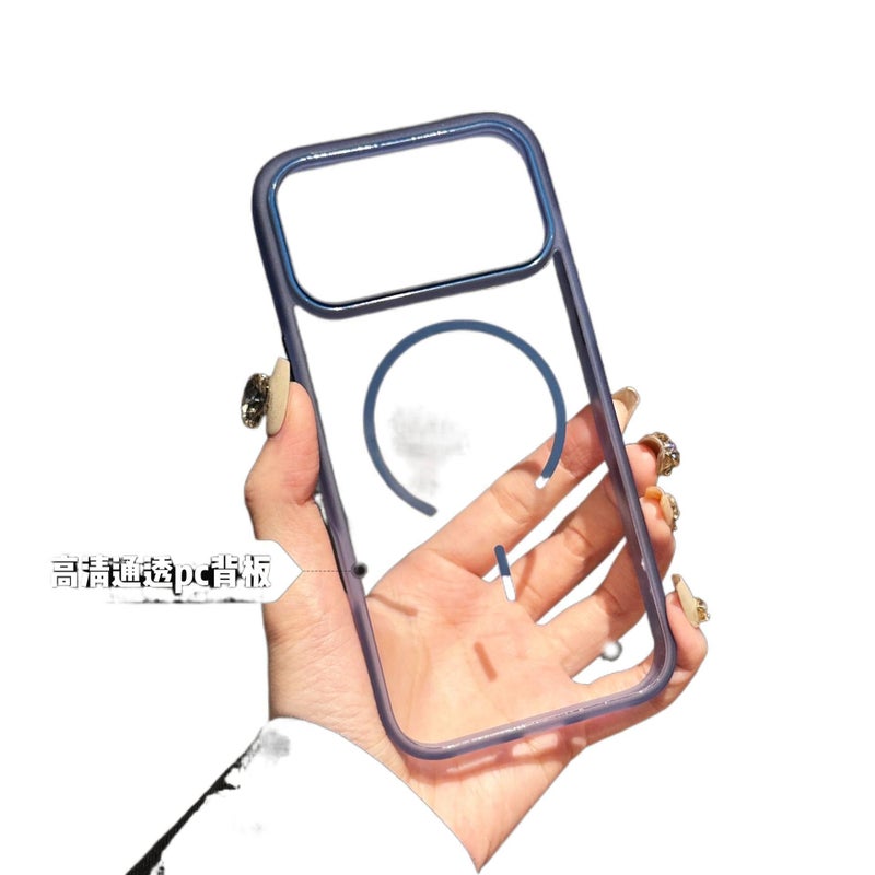 غطاء MagSafe بAcrylic لـ iPhone 17 / 17 Air / 17 Pro / 17 Pro Max مع حماية من السقوط ومغناطيس قوي مع مقاوم للصدمات مع شفافية عالية باللون Desert Gold مغناطيسي من الأكريليك باللون. - Image 4