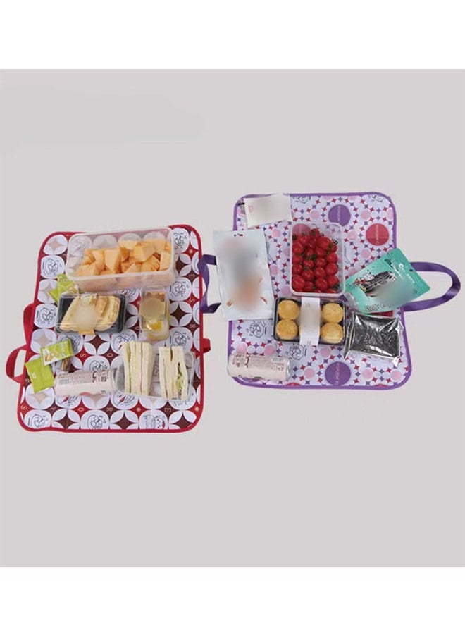 Generic - Outdoor Picnic Bag Camping Portable Baskets Foldable Storage Box Purple - Image 1