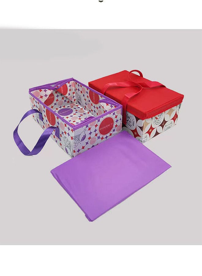 Generic - Outdoor Picnic Bag Camping Portable Baskets Foldable Storage Box Purple - Image 1
