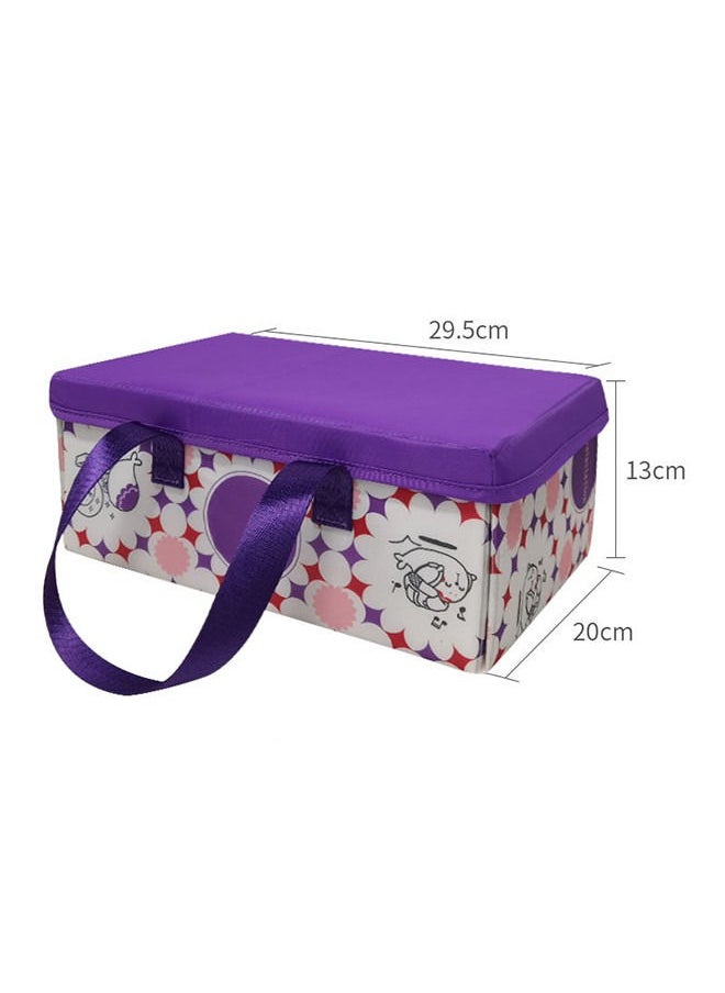 Generic - Outdoor Picnic Bag Camping Portable Baskets Foldable Storage Box Purple - Image 1