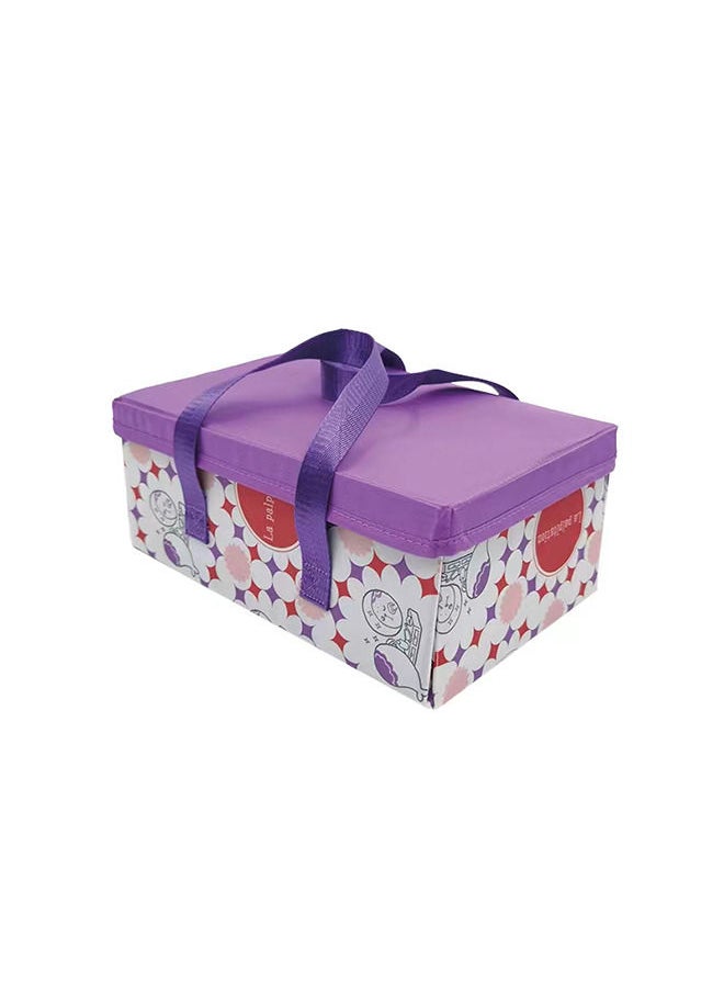 Generic - Outdoor Picnic Bag Camping Portable Baskets Foldable Storage Box Purple - Image 1