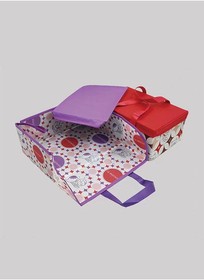 Generic - Outdoor Picnic Bag Camping Portable Baskets Foldable Storage Box Purple - Image 1