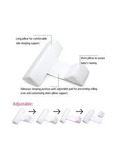 MIRFA Baby Side Safer Sleeper Adjustable Wedge With Removable Anti Roll Positioner (White)  - Image 2
