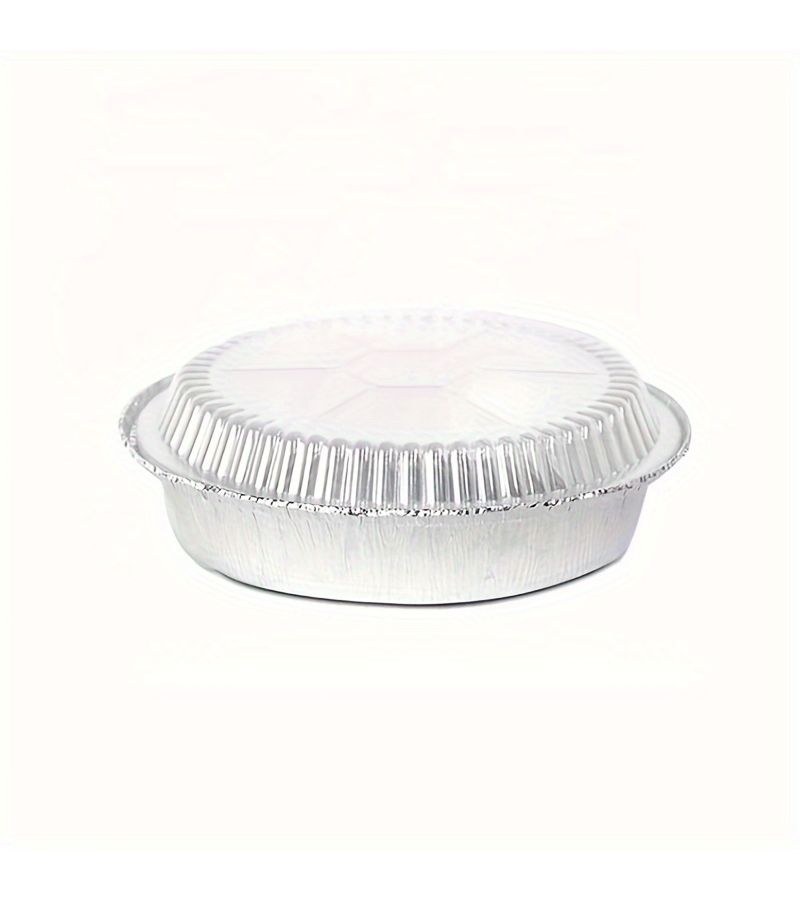 40 Disposable Foil Pans Set With 20 Bases and 20 Lids 7 Inch Round Baking Pans for Baking Serving - Image 5