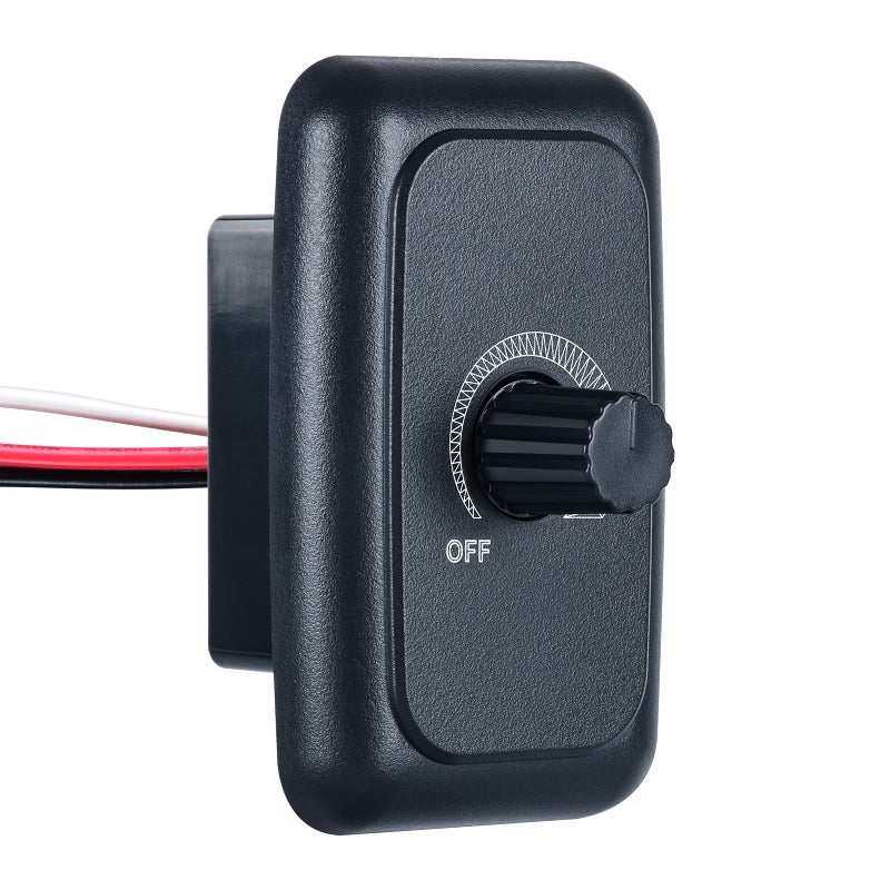 briidea 12V Dimmer Switch, Briidea RV 12V 5A 60W Dimmer Switch for LED, Halogen, Incandescent, Used for RVs, Travel Trailers, Marine, Auto, Black - Image 1