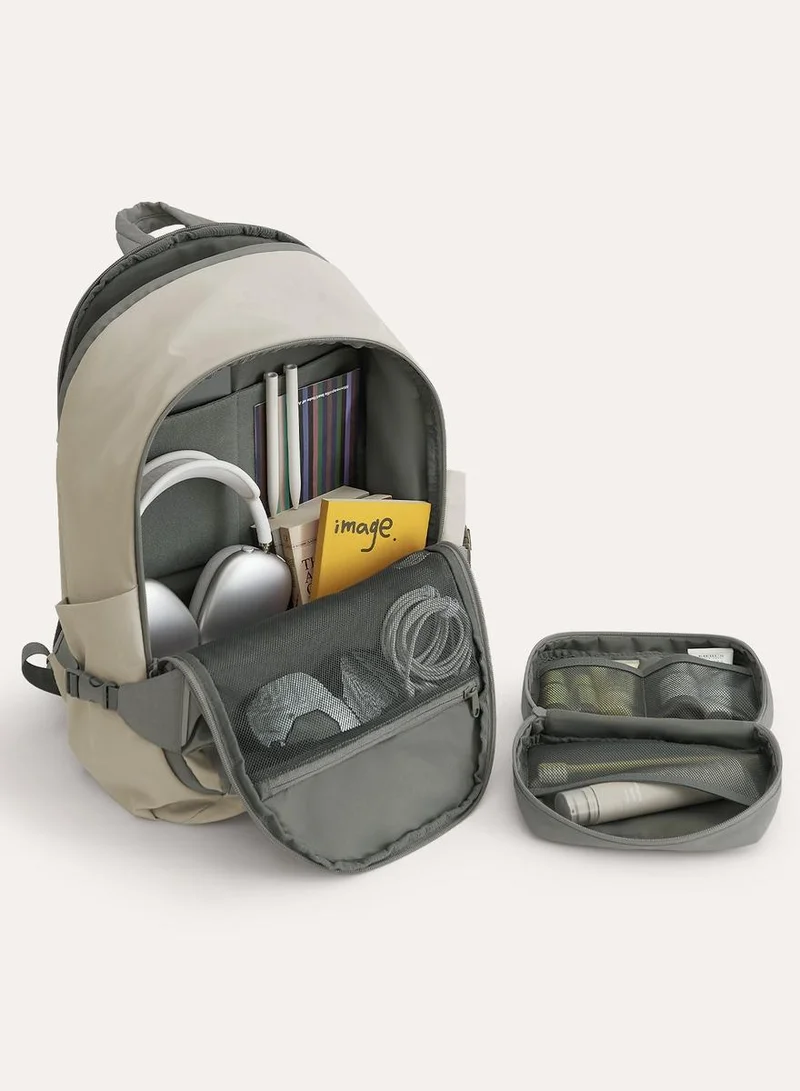 BAGSMART Grey BAGSMART Soar 25L 180° Open Clamshell Travel Backpack Set  | Best Price UAE