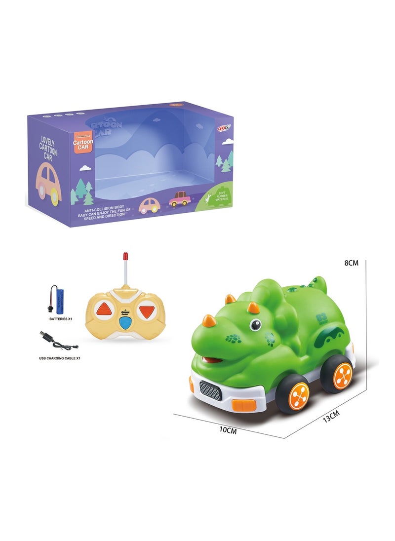 STEM - RC Light-Up Triceratops Adventure - Two-Way Remote Control with Lights - Electrically Charged Fun for Kids 3+ - Image 1