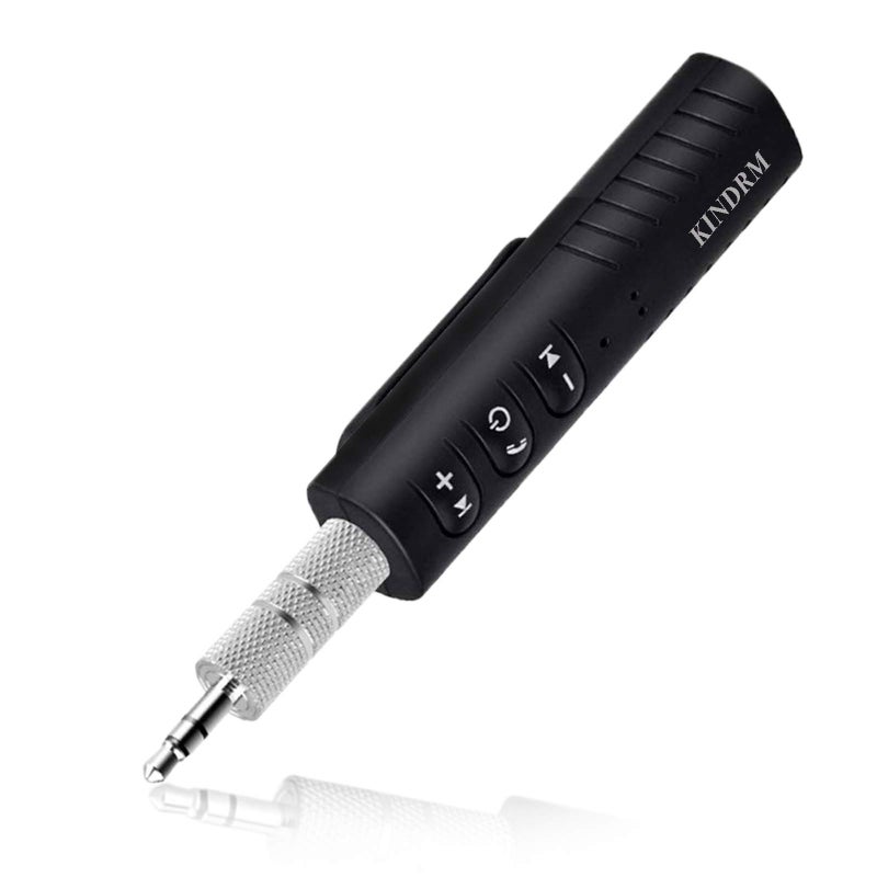KINDRM Bluetooth Audio Adapter, Portable Noise Cancelling Bluetooth 5.0 Stereo Receiver, Mini 3.5mm Wireless Aux Adapter for Wired Headphones Car/Home Stereo System, Hands-Free Calling & Music Playing - Image 1