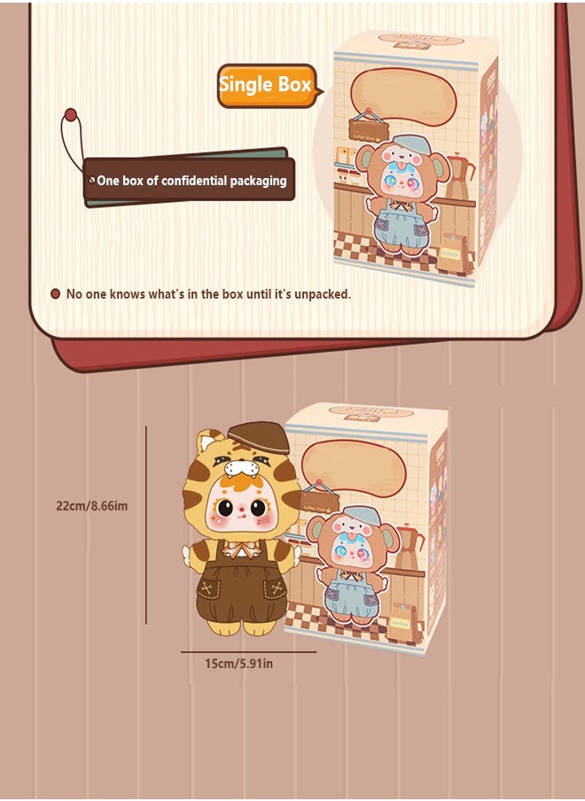 yumee Plush Bear Blind Box - Animal Keychain Surprise (Elephant/Chicken/Rabbit/Monkey/Tiger/Dog/Wolf) Collectible Mini Plush Toys for Office/Home Decor & Gifts  - Image 5