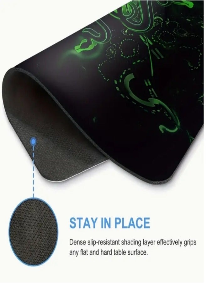Razor Mouse Pad Gaming -320*240 4MM With Box Non-Slip Rubber Base, Durable Light Friction Surface - Anti-Fraying Stitched Frame - Portable Cloth-Based Design Gaming Mat - Image 2