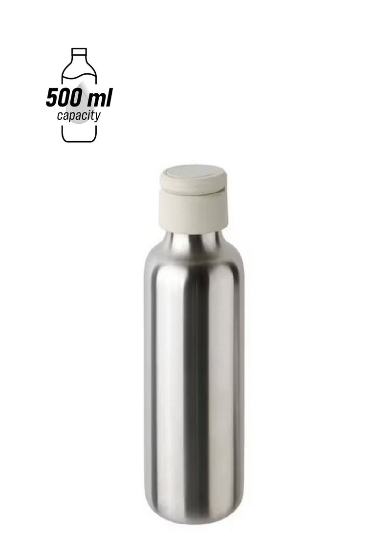 Water bottle stainless steel beige 0.5 l  - Image 1