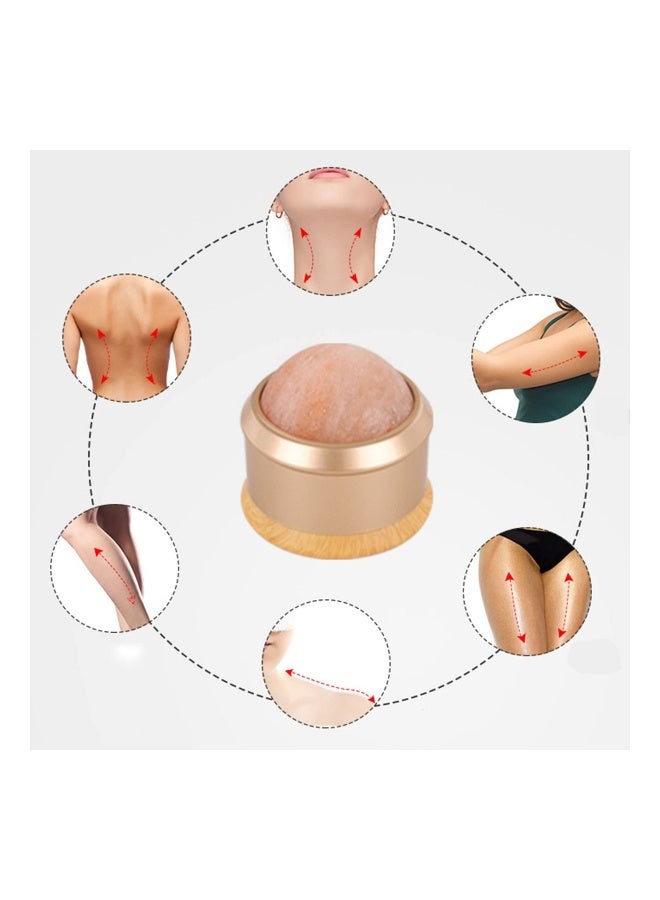 Generic Massage Roller Ball, Himalayan Salt Ball Hand Massage Tool Salt Ball Roller Natural Therapy Roller Relaxation Roller Ball Body Massage Roller Therapeutic Roller for Neck, Back, Arm Full Body Massage - Image 5