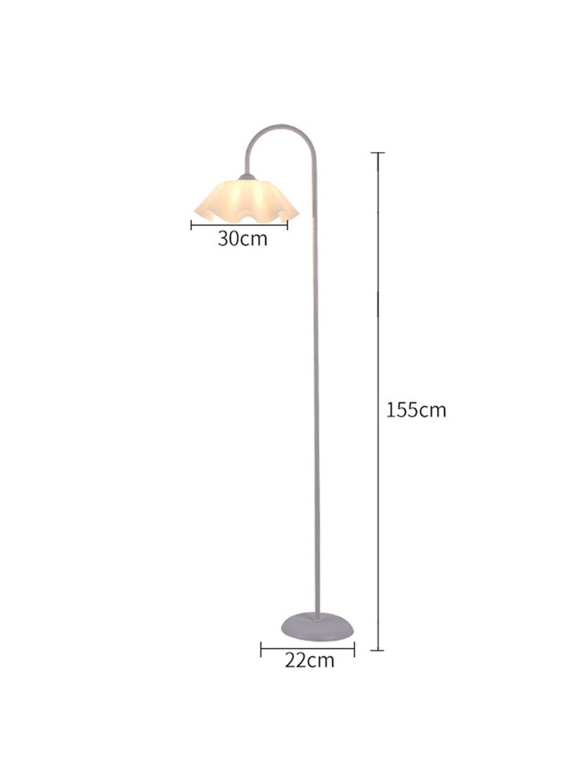 Ins Style 3-Color Flower Lampshade Floor Lamp, Living Room Sofa Bedroom Bedside Lamp Vertical Floor Lamp