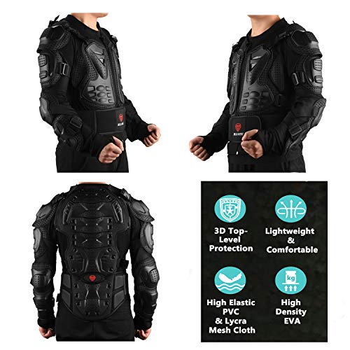 Gute Motorcycle Protective Jacket with Full Body Armor, Motocross Protective Jacket Armour, Sport Motocross MTB Racing & Off-Road Chest Protection Dirt Bike Gear for Men (Medium) - Image 4