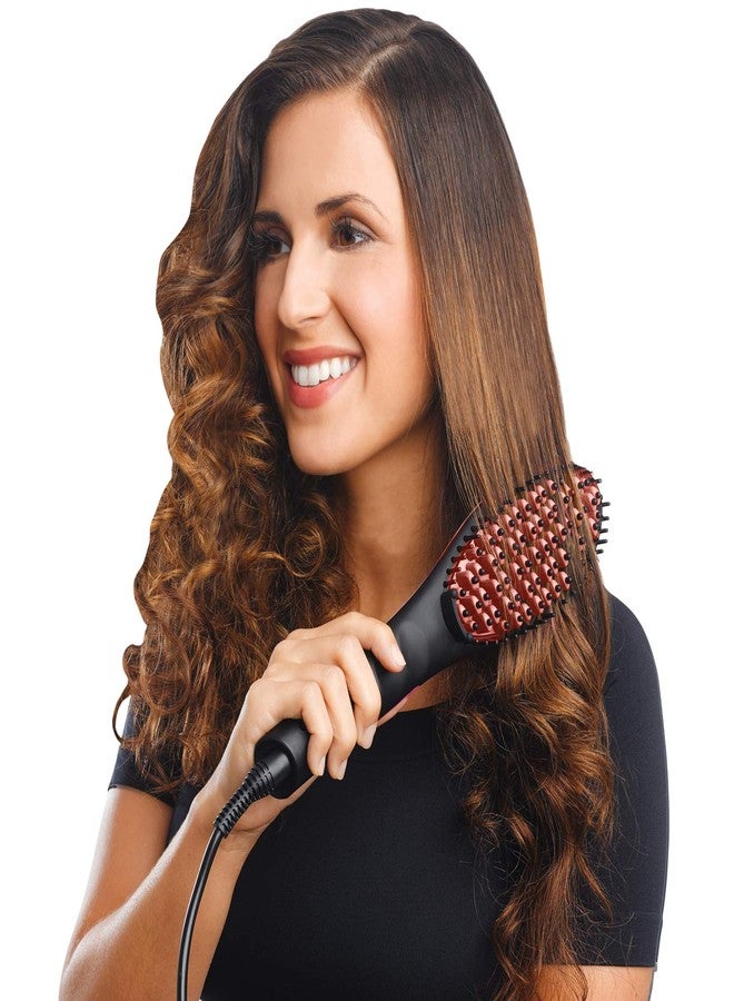 Ontel Simply Straight - Ceramic Straightening Brush | Ultra Fast Heat Up, Compact, Portable, Argan Oil Infused 3D Ceramic Bristles - Image 2