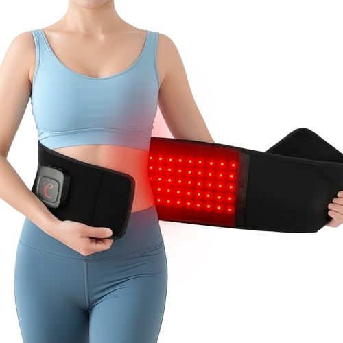Comfytemp Comfytemp Cordless Red Light Therapy Belt for Body Portable Rechargeable Near Infrared Light Therapy Wrap 19W Wireless Large Light Band with Timer for Waist Lumbar Lower Back Pain Relief