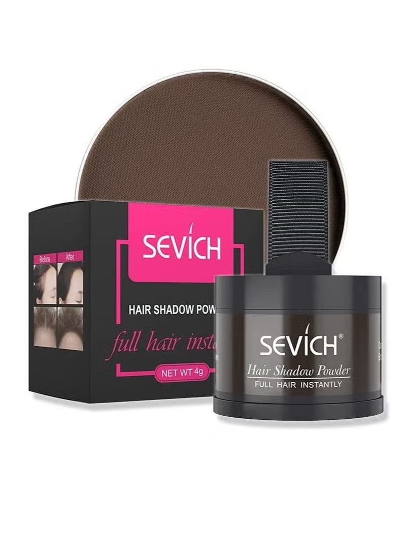 Sevich Instantly Hairline Shadow Hairline Powder Quick Cover Hair Root Concealer Eyebrows & Beard Line Hair Root Touch Up for Thinning Hairline Windproof & Sweatproof (Dark Brown) - Image 1
