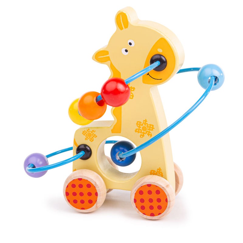 BIGJIGS Due-Est. 06/07 Push Along Giraffe Bead Frame