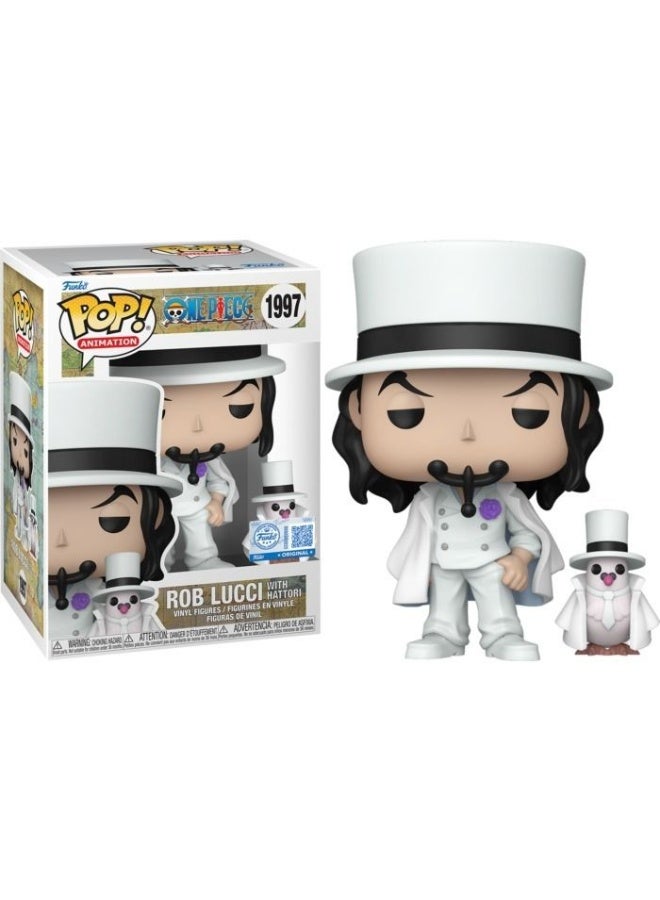 Funko Pop! Animation: One Piece Rob Lucci with Hattori Vinyl Figure - Image 4