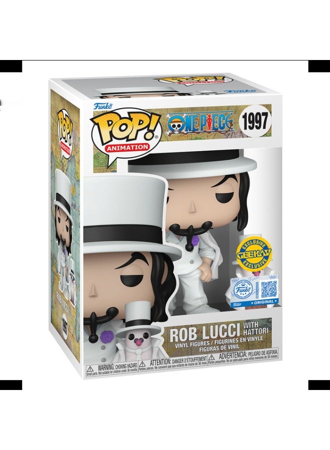 Funko Pop! Animation: One Piece Rob Lucci with Hattori Vinyl Figure - Image 1