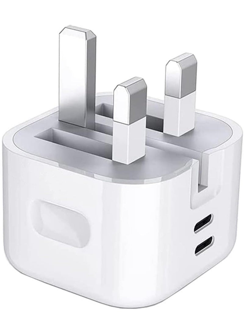 For Nothing Phone 2 / Nothing Phone 1 Charger, 35W Dual Port USB C + USB C Charger Plug, Type C PD Adapter Travel GaN Fast Charger Power Adapter Foldable Phone Charger Plug
