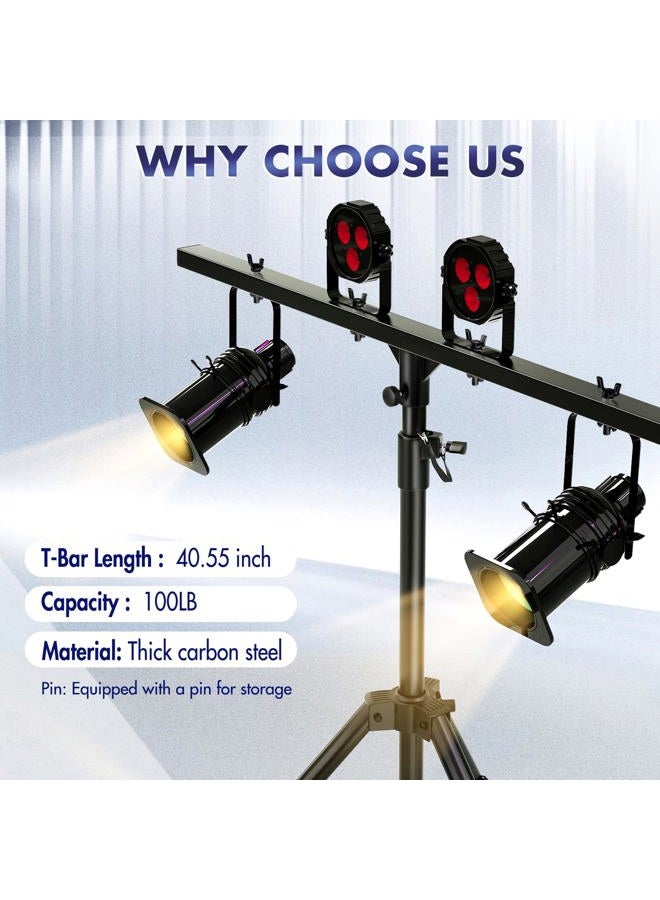 Qoope DJ Light Stand,Heavy-Duty DJ Lighting Stand Adjustable 35-71 Inch T-Bar Stage Light Stand for Stage Bar Party DJ Lights - Image 2
