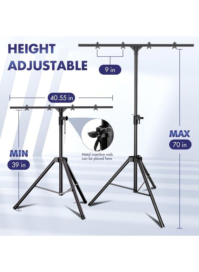 Qoope DJ Light Stand,Heavy-Duty DJ Lighting Stand Adjustable 35-71 Inch T-Bar Stage Light Stand for Stage Bar Party DJ Lights - Image 3