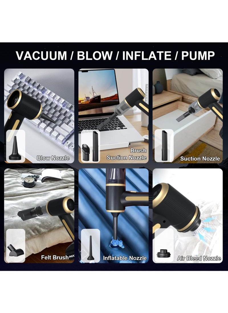 Mi VAZA Car Vacuum CleanerCar Cordless  Vacuum Cleaner - Brushless Motor  - 19000Pa Portable Electric Broom - Comes With Storage Bag and Two Batteries - Air Blow - Inflator - Handheld Vacuum Cleaner -  Suitable for Home, Office, Kitchen, Outdoor  - Image 4