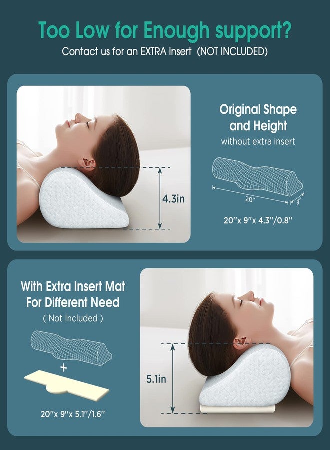 Demelon Cervical Neck Pillows for Pain Relief Sleeping, High-Density Memory Foam Pillow Neck for Bolster Support and Shoulder Relaxer, Decompression Devices Orthopedic Roll Pillow for Bed Office - Image 5