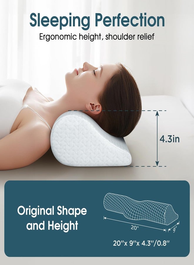 Demelon Cervical Neck Pillows for Pain Relief Sleeping, High-Density Memory Foam Pillow Neck for Bolster Support and Shoulder Relaxer, Decompression Devices Orthopedic Roll Pillow for Bed Office - Image 3