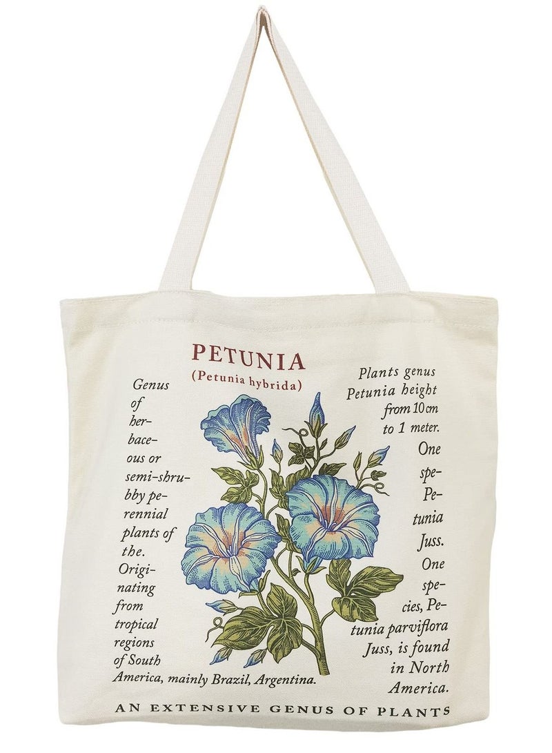 SYOSI Canvas Tote Bag Strap Reusable Grocery Shopping Cloth Bag Zip Tote Bag Women Eco-Friendly Tote Bag with Handle Washable Fashion Beach Tote Shoulder Bag Women Shopping, School - Image 1