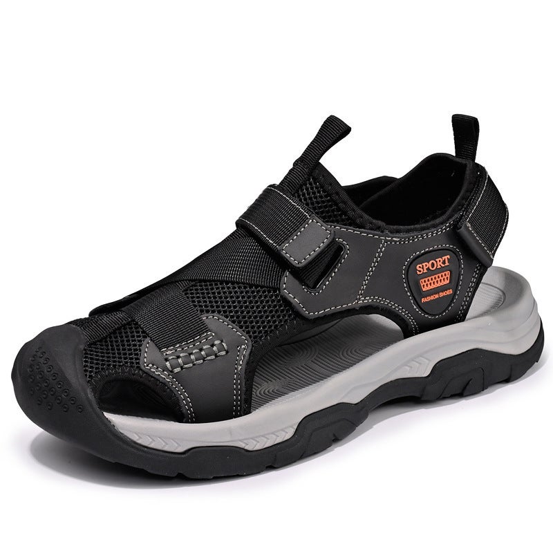 Large Size Sandals New Summer Outer Wear Baotou Beach Shoes Non-Slip Wear-Resistant Casual Sports Driving Sandals And Slippers - Image 1
