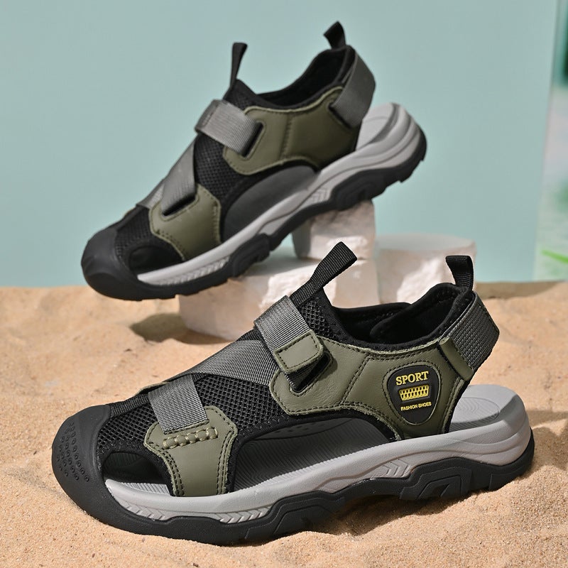 Large Size Sandals New Summer Outer Wear Baotou Beach Shoes Non-Slip Wear-Resistant Casual Sports Driving Sandals And Slippers - Image 5