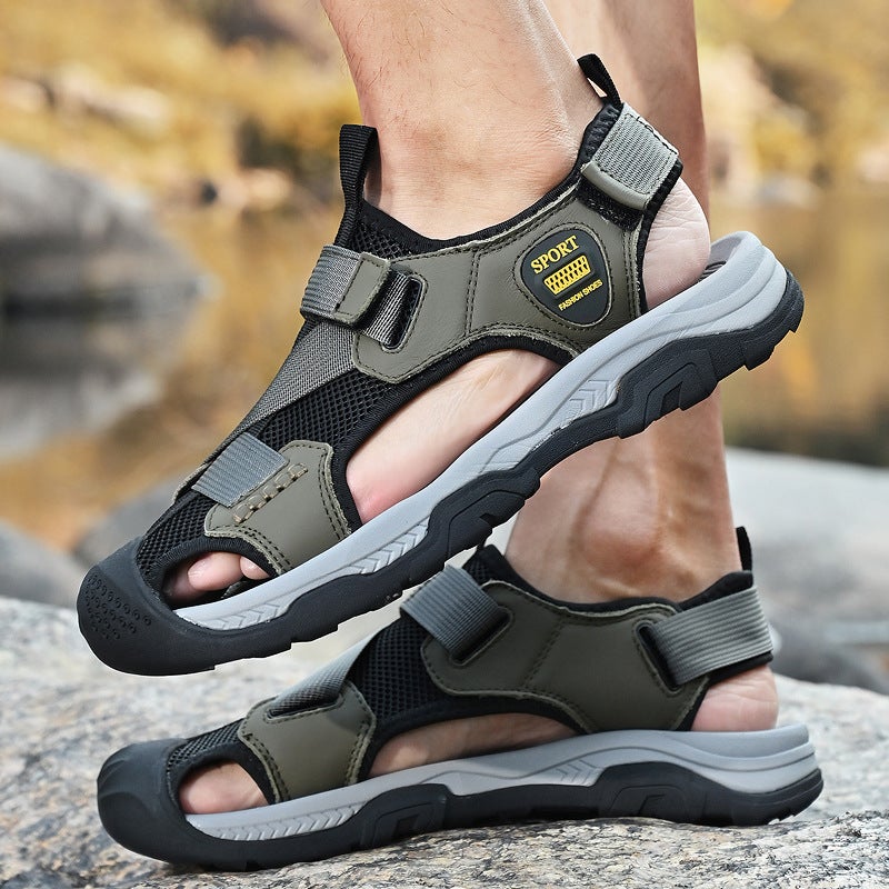 Large Size Sandals New Summer Outer Wear Baotou Beach Shoes Non-Slip Wear-Resistant Casual Sports Driving Sandals And Slippers - Image 4