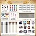gisgfim 96Pcs Wizard Party Favors Bulk Birthday Decorations Gifts with Wand Pencils Mini Notebook Glasses Stamp Sticker Bracelet Gift Bag for Kids Wizard Magical Goodie Bag Stuffer Classroom Prize Supplies - Image 4