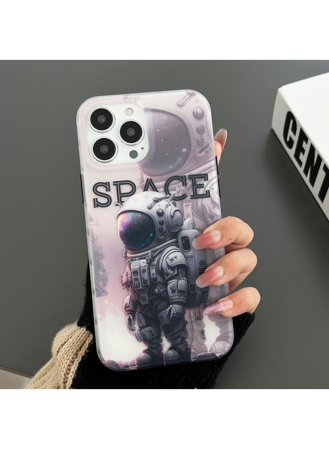 اس-توب جراب لهاتف iPhone 12 Pro Max، جراب هاتف IMD مزدوج الجوانب بتصميم رائد فضاء غير لامع - Image 2